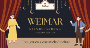 Plakat: Weimar sehen, reden, erleben