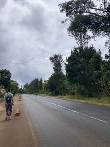 Eine lange Straße in Tansania
