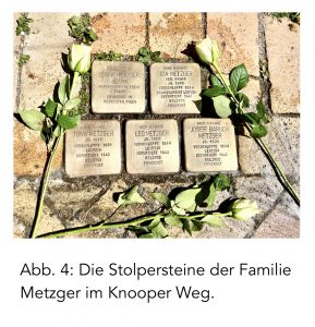Die Stolpersteine der Familie Metzger im Knooper Weg